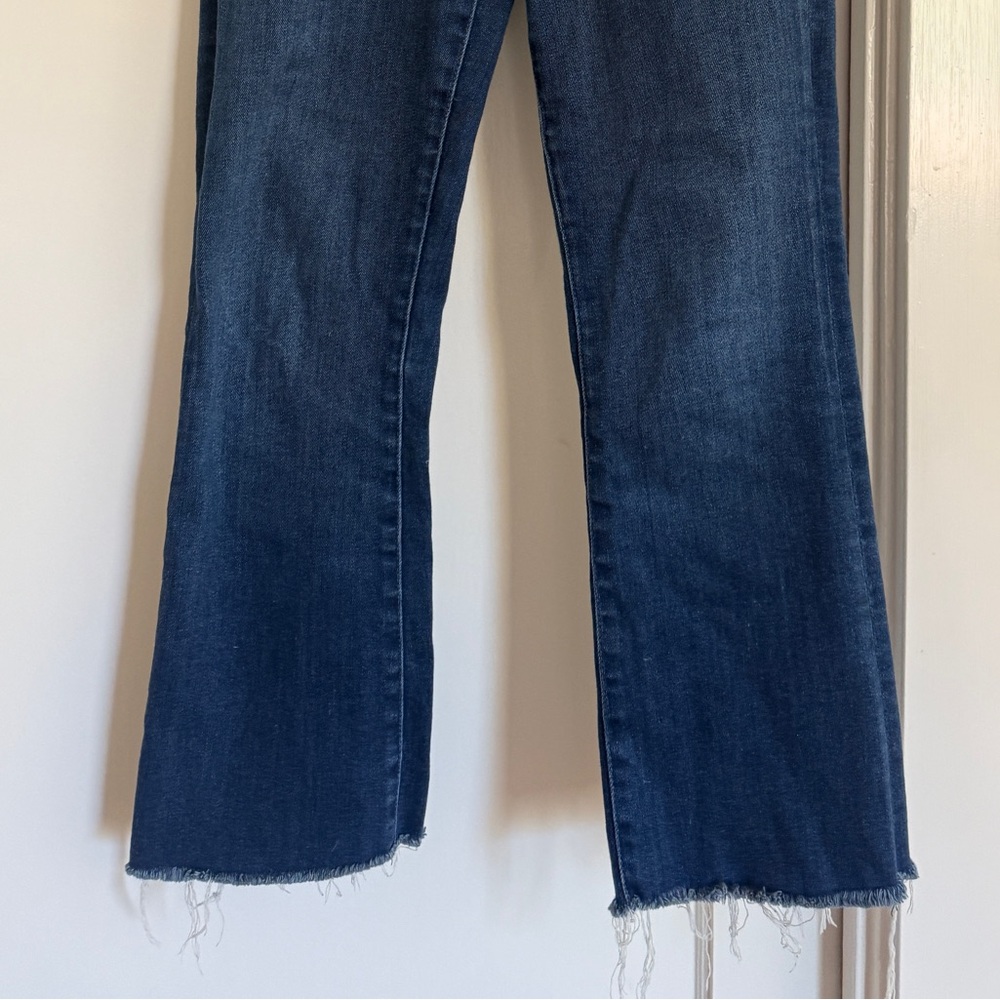 MOTHER The Hustler Ankle Fray Dark Blue Jeans - Picture 3 of 7